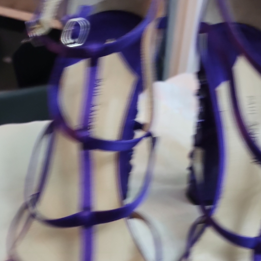 Paul Andrew Purple Strappy Heels - Picture 7 of 10